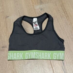 Gymshark Black Sports Bra with Green Band